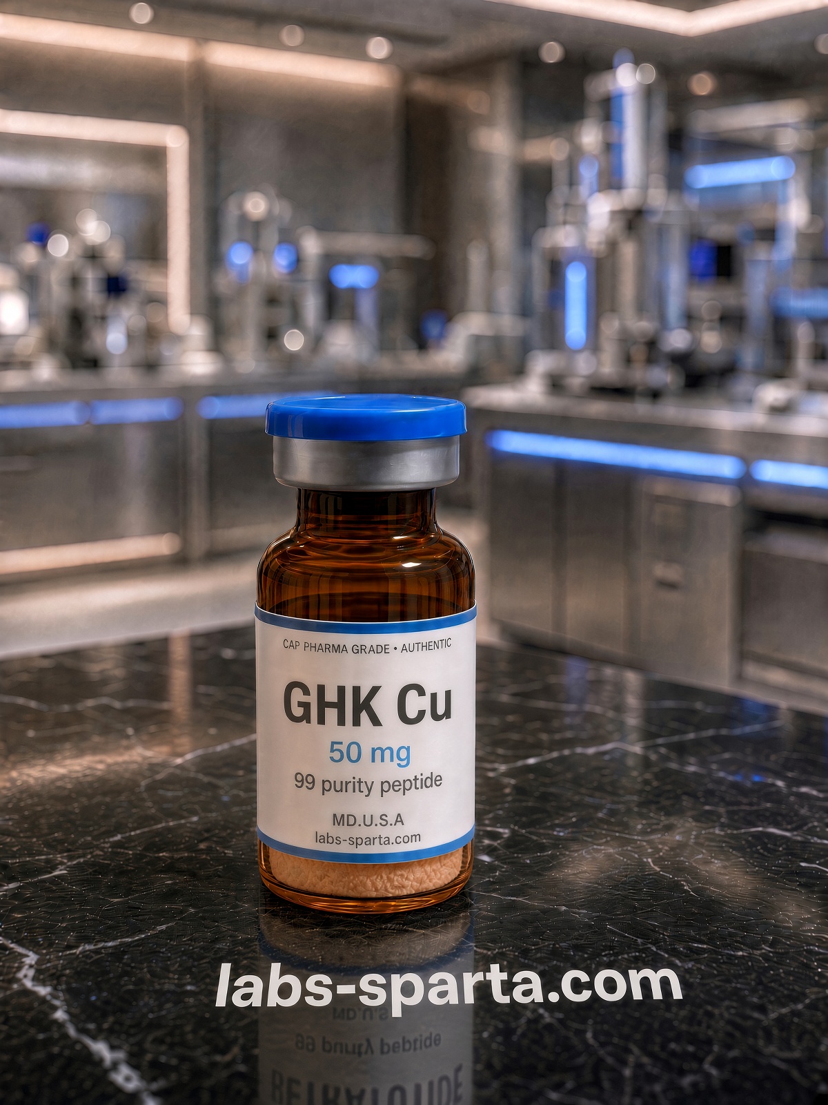 GHK-Cu Péptido 50 mg kit vial liofilizado